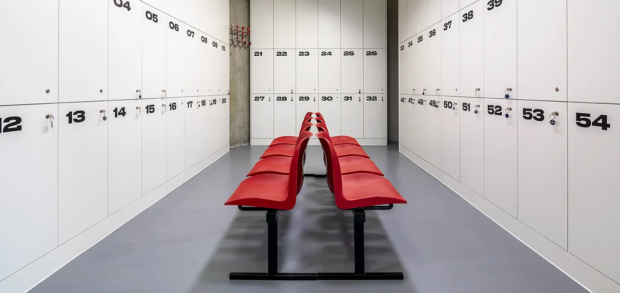 Locker room fit-out for flexible working